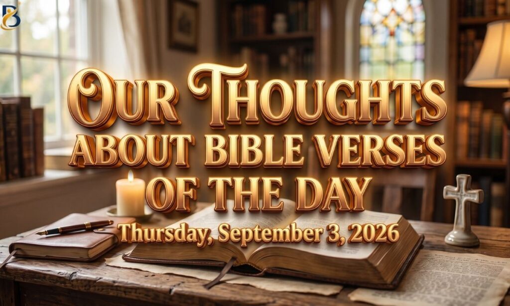Bible Verses of The Day Thursday September 3 2026