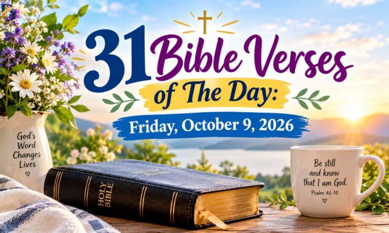 31 Bible Verses of The Day: Friday, October 9, 2026